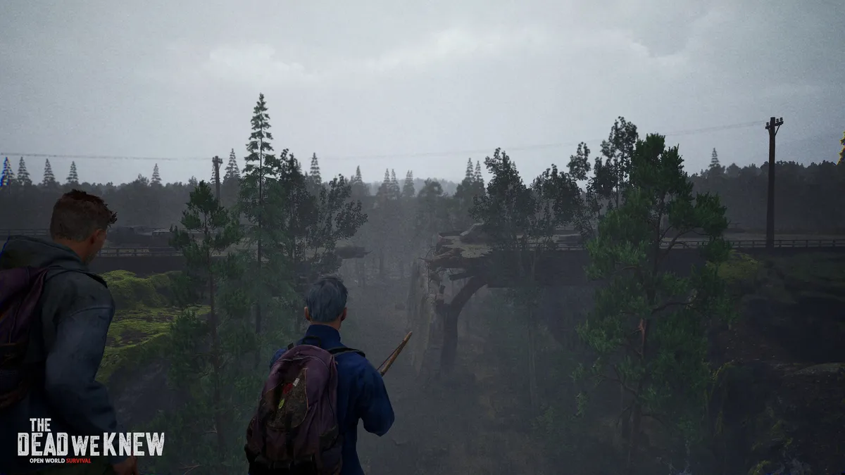 Zombies emerging through dense volumetric mist in The Dead We Knew