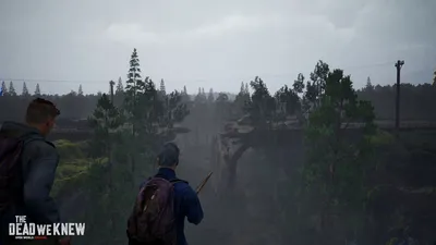 Zombies emerging through dense volumetric mist in The Dead We Knew